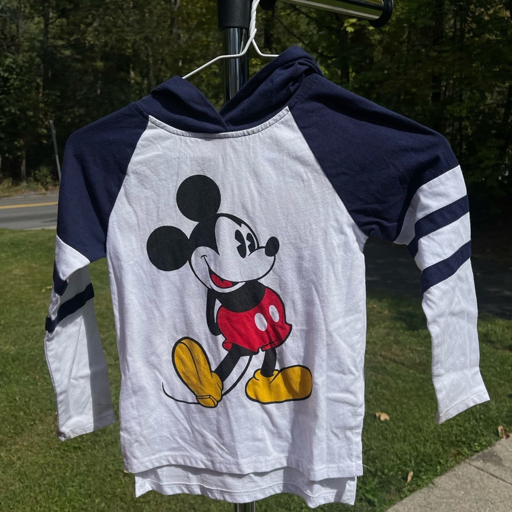 Authentic Disney Mickey Mouse Kids Hoodie - Navy and White